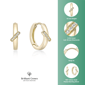 Brilliant Grown 18kt. Gold-Plated Lab-Grown Diamond Hoop Earrings - image 5