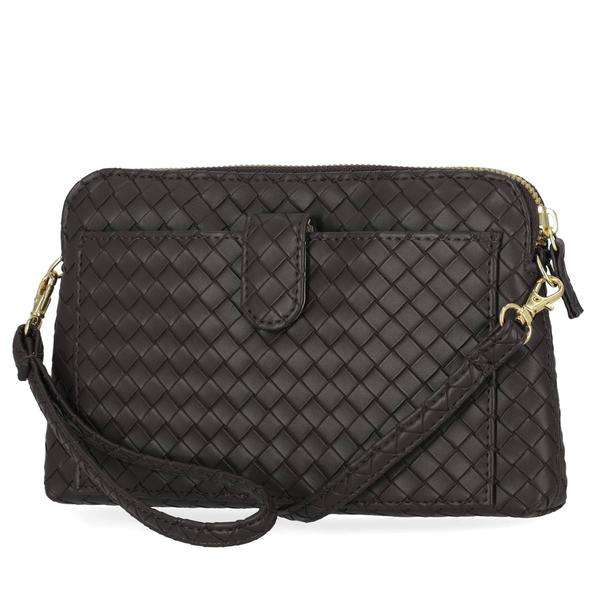 Mundi Sabrina Espresso Smooth Textured Crossbody - image 