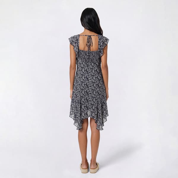 Juniors Emerald Sundae Moino Chiffon Sharkbite Tie Back Dress