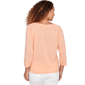 Womens Hearts of Palm All Sun and Games Tie Hem Henley Blouse - image 2
