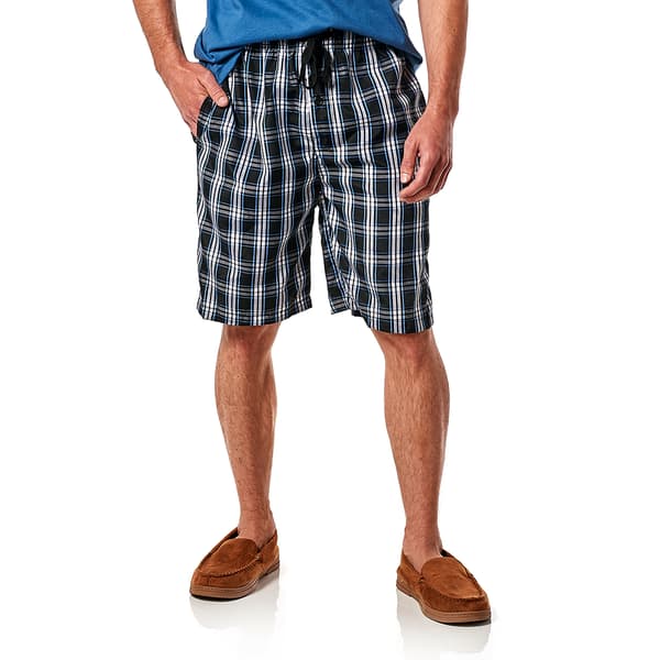 Mens Architect&#174; Woven Plaid Pajama Shorts - Navy