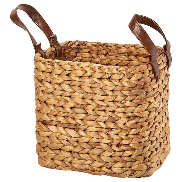 Baum Brothers Small Arrow Weave Water Hyacinth Rectangle Basket - image 