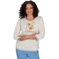 Petite Alfred Dunner Tuscany Sunflower Embroidered Blouse - image 1