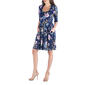 Womens 24/7 Comfort Apparel Floral Fit & Flare Dress - image 2