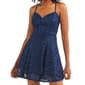 Juniors Emerald Sundae Stretch Lace Fit/Flare Lace Back Tier Dres - image 3