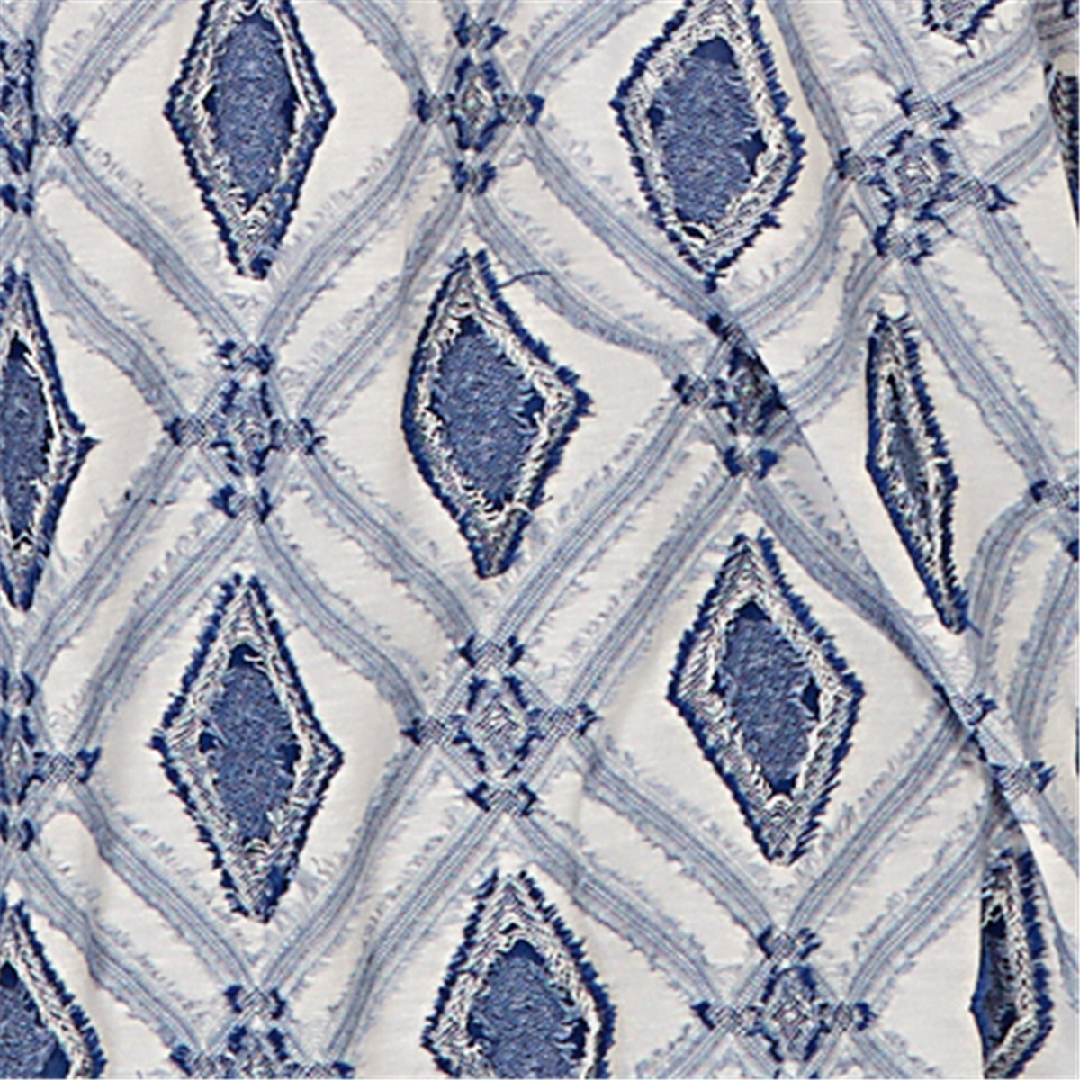 Plus Size Alfred Dunner Indigo Girls 3/4 Sleeve Diamond Blouse