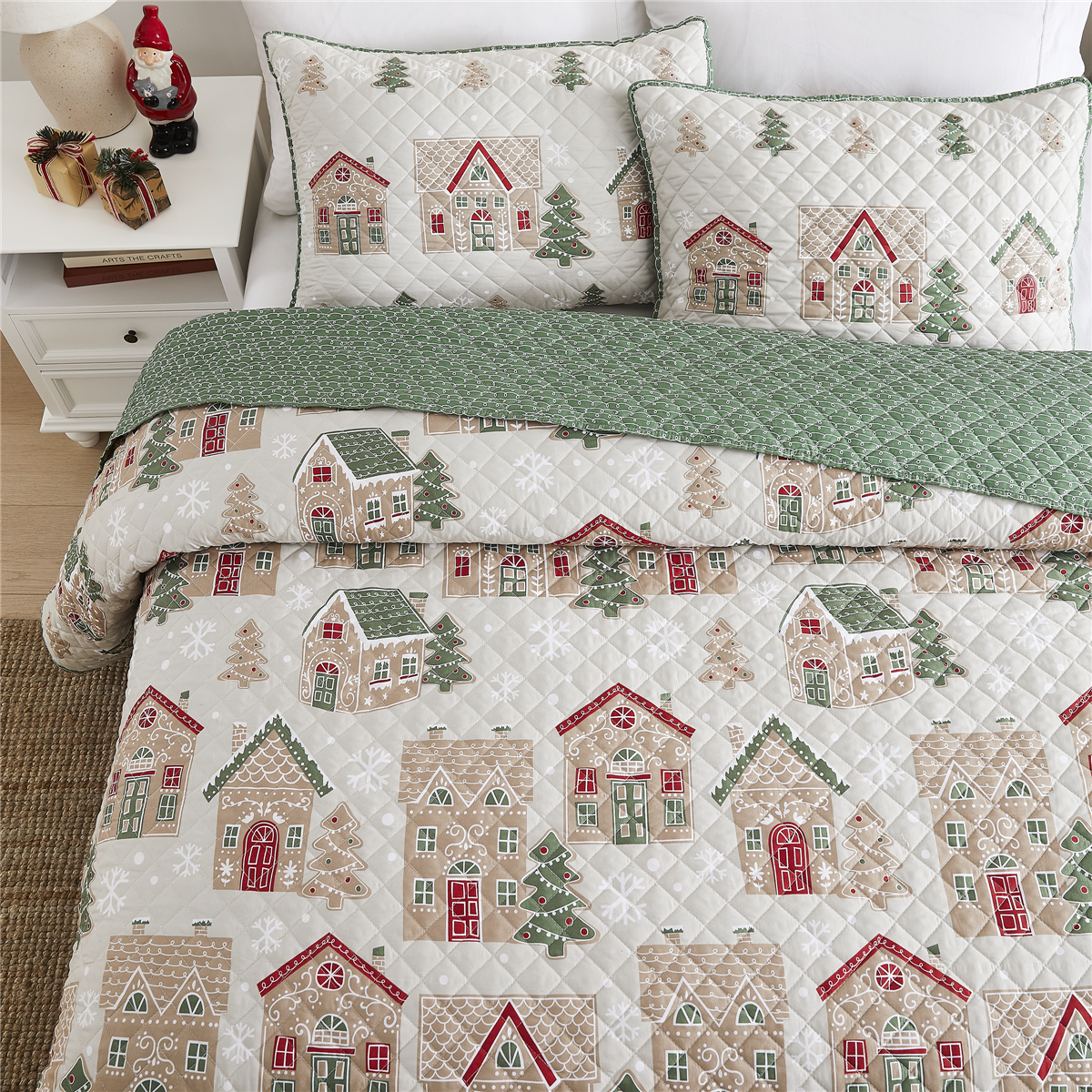 Avanti Gingerbread House 3pc. Reversible Quilt Set