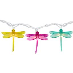 Northlight Seasonal Multicolor Dragonfly Patio Lights - Set of 10
