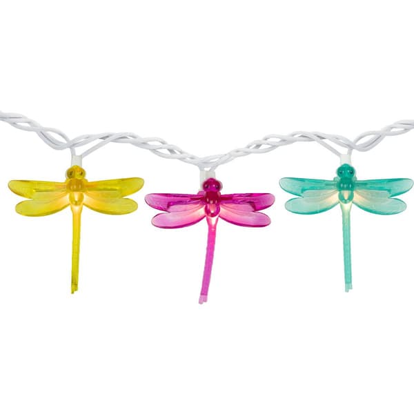 Northlight Seasonal Multicolor Dragonfly Patio Lights - Set of 10
