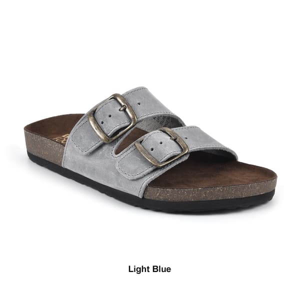 Womens White Mountain Helga Footbed Slide Sandals