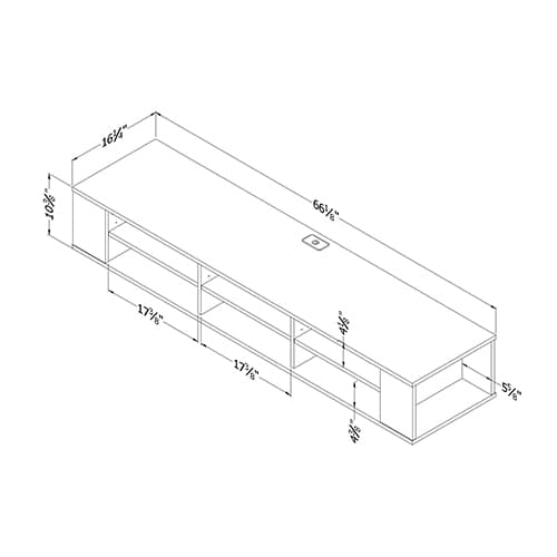 South Shore City Life 66in. Wall Mount  - Grey