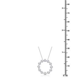 Nova Star® Sterling Silver Lab Grown Diamond Circle Pendant
