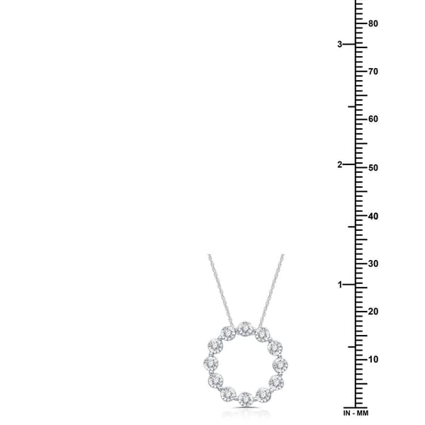 Nova Star® Sterling Silver Lab Grown Diamond Circle Pendant