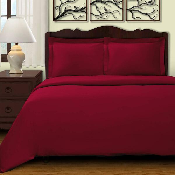 Superior 400 Thread Count Solid Egyptian Cotton Duvet Cover Set - image 