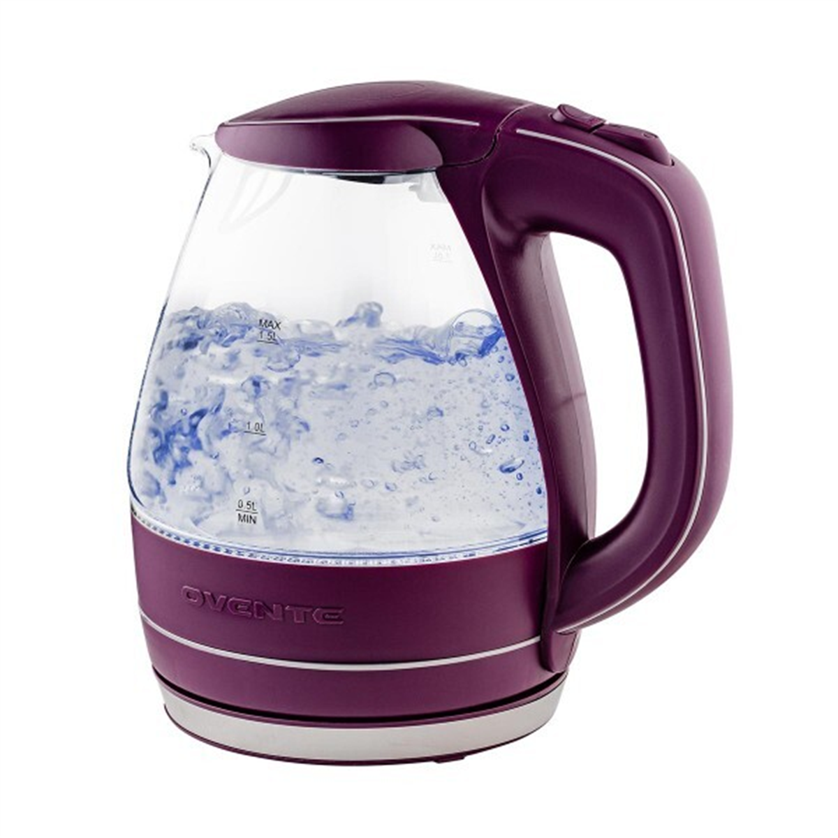 Ovente 1.5L Borosilicate Glass Electric Kettle