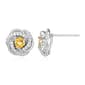 Forever Facets Rhodium Plated November Love Knot Earrings - image 2