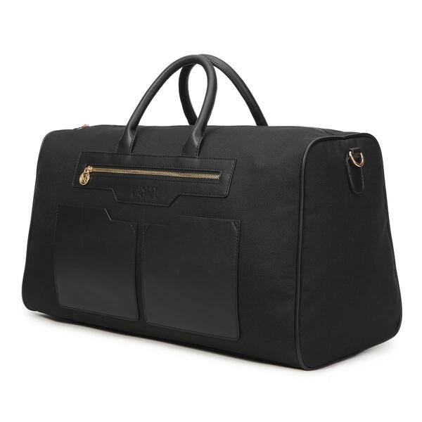 Badgley Mischka Juliet Canvas Weekender Duffel Travel Bag - image 