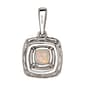 Pure Fire 14kt. White Gold Lab Grown Diamond & Opal Halo Pendant - image 3