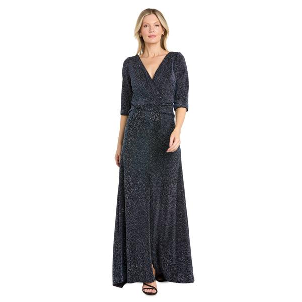 Womens R&M Richards Elbow Sleeve Twist Front Evening Gown - image 