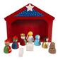 Kurt Adler Miniature Nativity Set w/ 9 Figures &amp; Stable - image 2