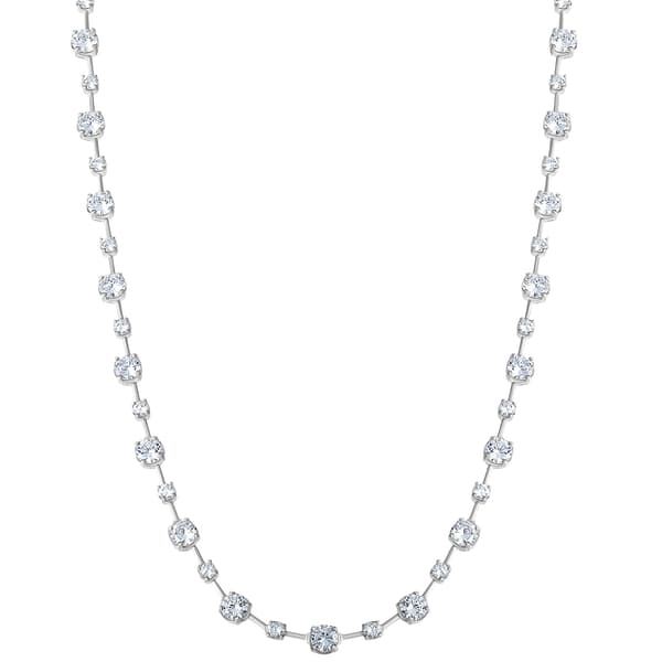 Splendere Sterling Silver Cubic Zirconia Station Necklace - image 