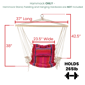 Northlight Pink & Red Striped Outdoor Hammock Chair with Pillow - image 6