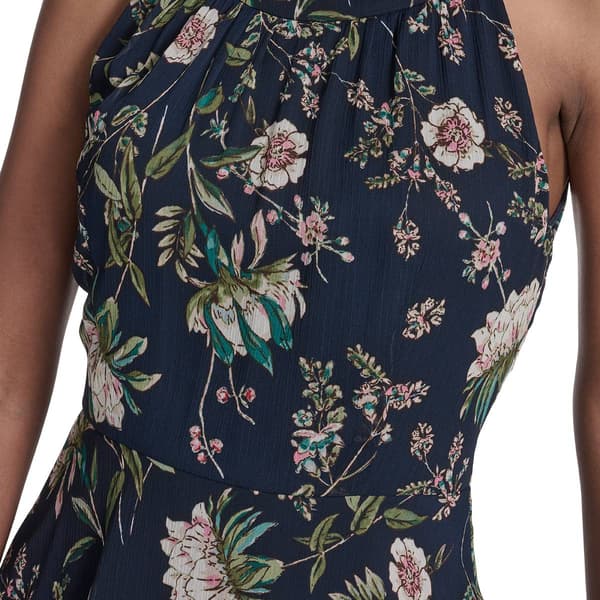 Womens Tommy Hilfiger Halter Neck Floral Tier Maxi Dress