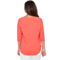 Petite Ruby Rd. Set Sail 3/4 Sleeve Grommet Neck Blouse - image 2