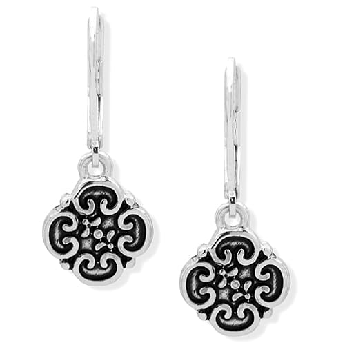 Chaps Silver-Tone Antique Pattern Drop Earrings - image 