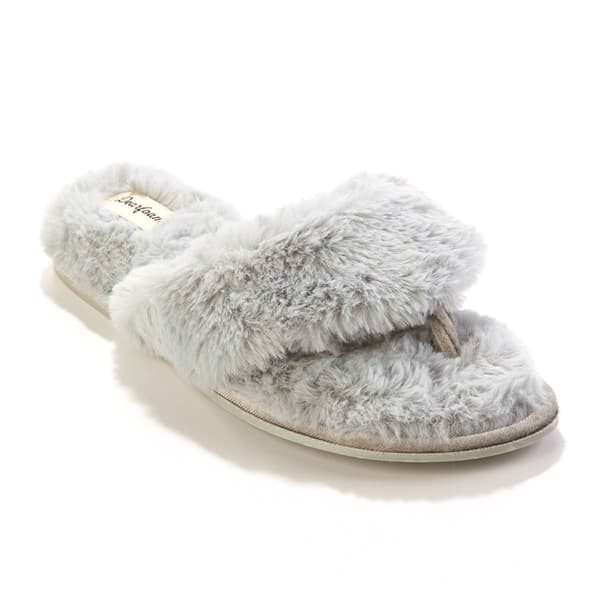 Womens Dearfoams(R) Textured Terry Slide Slippers