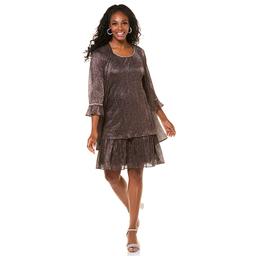 Womens R&M Richards Rhinestone Trim Jacket Dress
