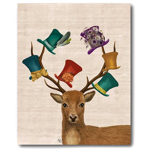 Courtside Market Mad Hatter Deer Wall Art - image 