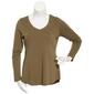 Juniors Plus Aveto Long Sleeve V-Neck Tee - image 1