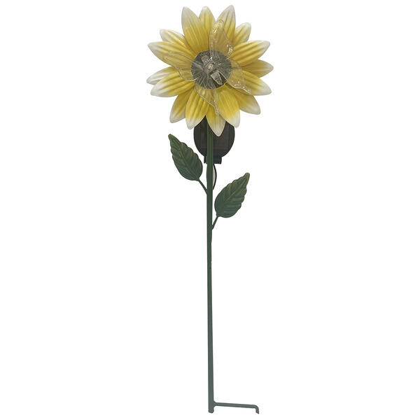 Metal Solar Sunflower Garden Stake - image 