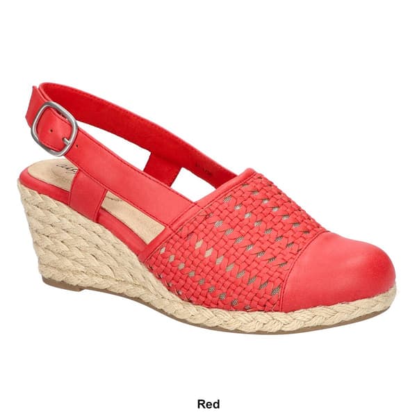 Womens Easy Street Taffy Slingback Espadrilles Wedges Sandals