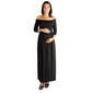 Womens 24/7 Comfort Apparel Off-Shoulder Maternity Maxi Dress - image 1