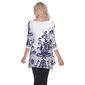 White Mark Yanette Boat Neck 3/4 Sleeves Tunic - image 3