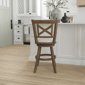 HH2 Home Hamlin Wood Counter Height Swivel Stool - image 7
