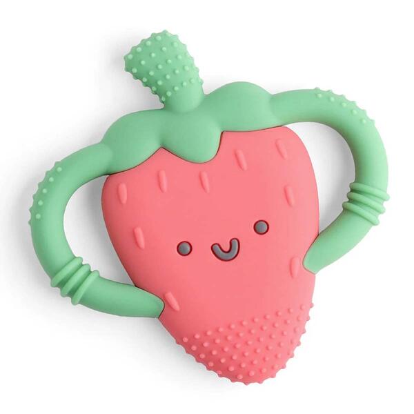 Baby Unisex Itzy Ritzy Strawberry Silicone Teether - image 