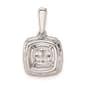 Pure Fire 14kt. White Gold White Sapphire Halo Pendant - image 2