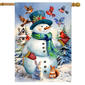 Briarwood Lane Snowman & Birds House Flag - image 1