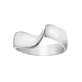 Marsala Fine Silver Plated Polished Twist Ring