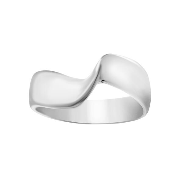 Marsala Fine Silver Plated Polished Twist Ring - image 