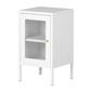 South Shore Crea White Metal Mesh 1-Door End Table - image 1