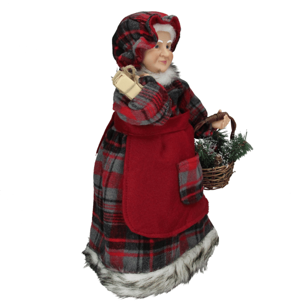 Northlight Country Mrs Claus with Basket & Gift Christmas Figure