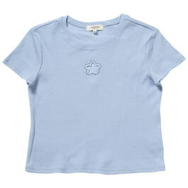 Girls &#40;7-16&#41; No Comment Flower Embroidered Flower Cutout Tee