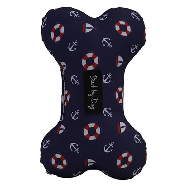 Bark by Dog Nautical Dog Bone Toy