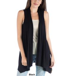 Womens 24/7 Comfort Apparel Draped Sleeveless Cardigan
