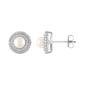 Gemstone Classics&#40;tm&#41; Sterling Silver Double Halo Earrings - image 1