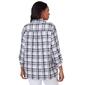 Womens Ruby Rd. Batik Blush Button Front Plaid Crepe Jacket - image 2
